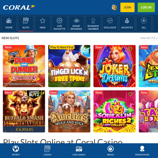 Coral Casino Exclusive Games