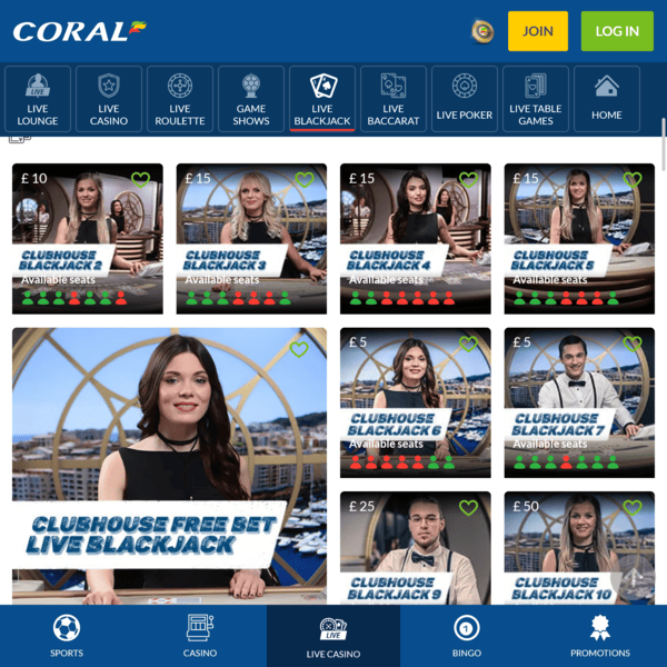 Coral Casino Game Shows
