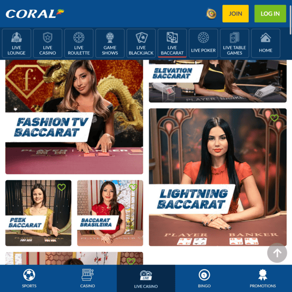 Coral Casino Live Blackjack